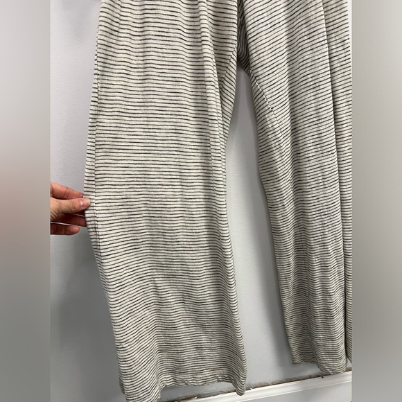 Free People This Is Your Sunday Striped Cutout Jumpsuit Size S Grey/White - Picture 12 of 13